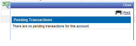 pending transactions